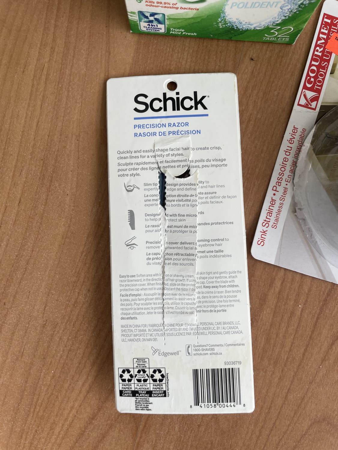 #freecycle polident, schick razors, sink plug image indicator(4)