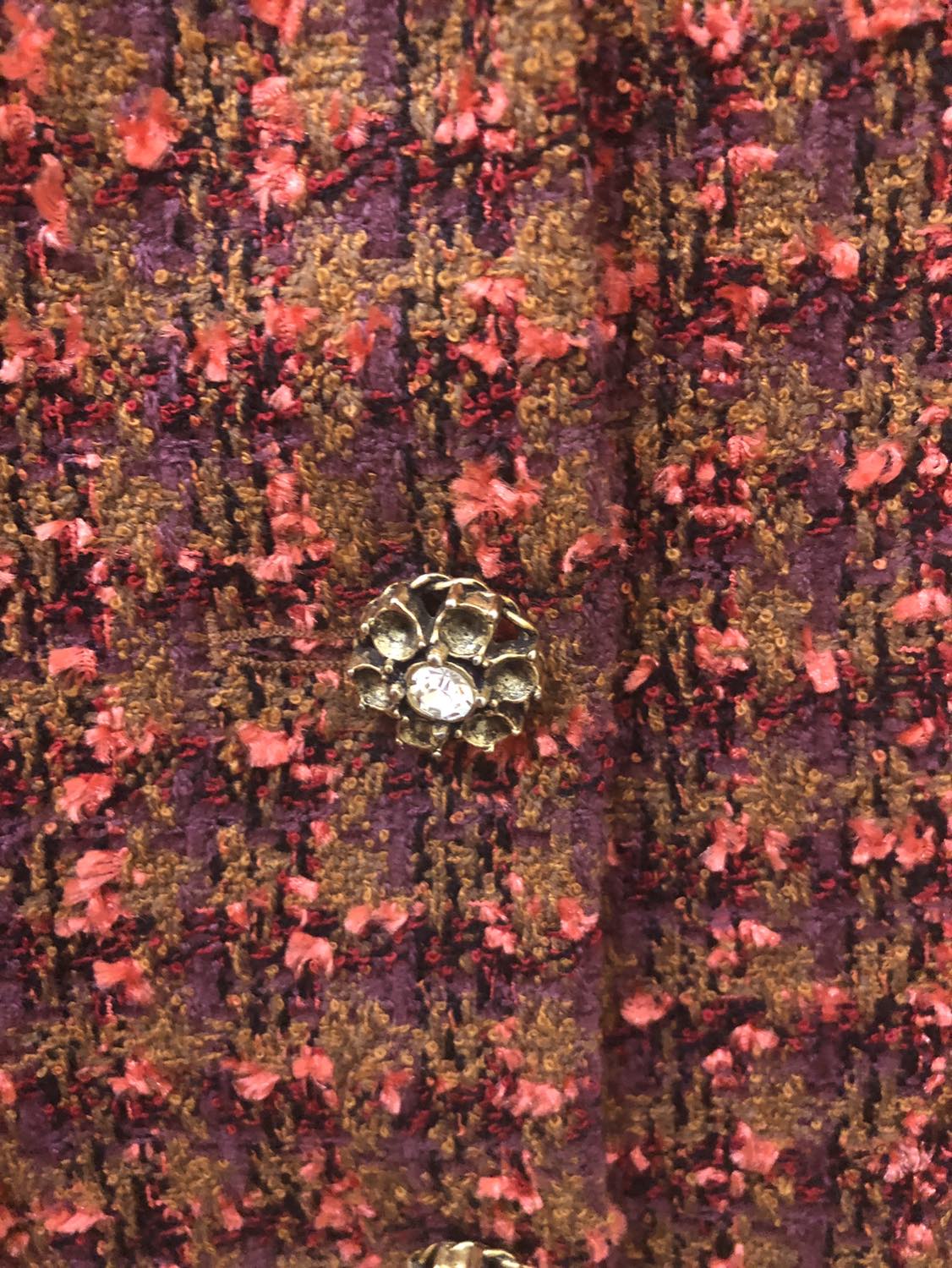 Tweed Blazer with rhinestone buttons size 4 image indicator(3)