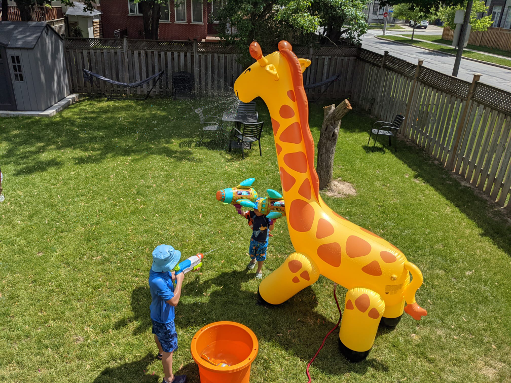Outdoor Play  Ginormous Giraffe Yard Sprinkler