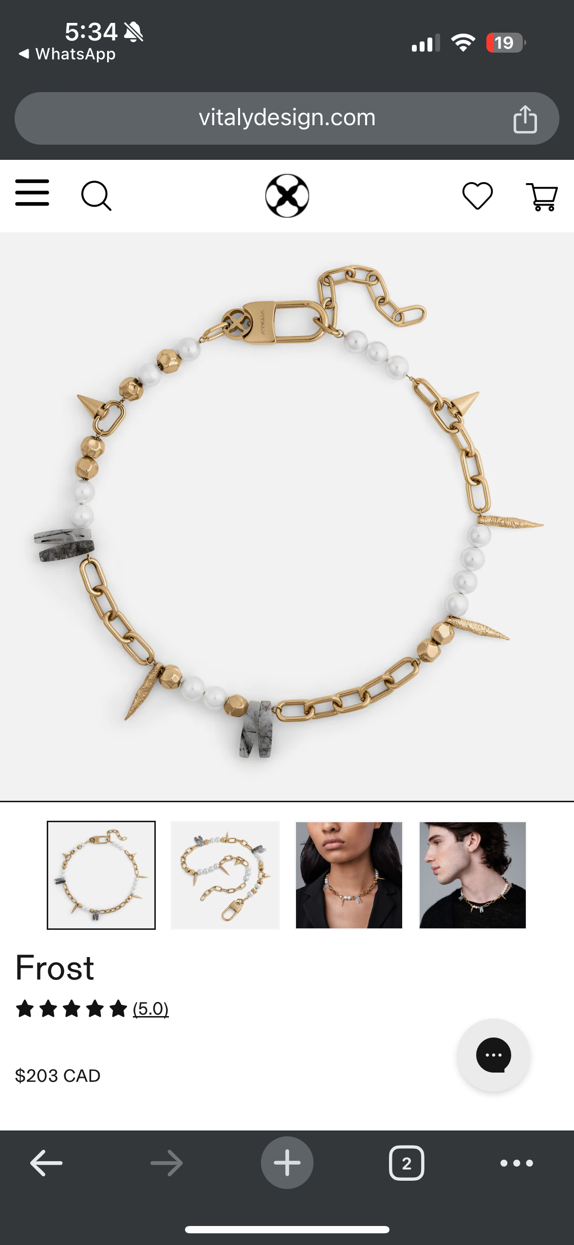 Vitaly chain frost silver thumbnail