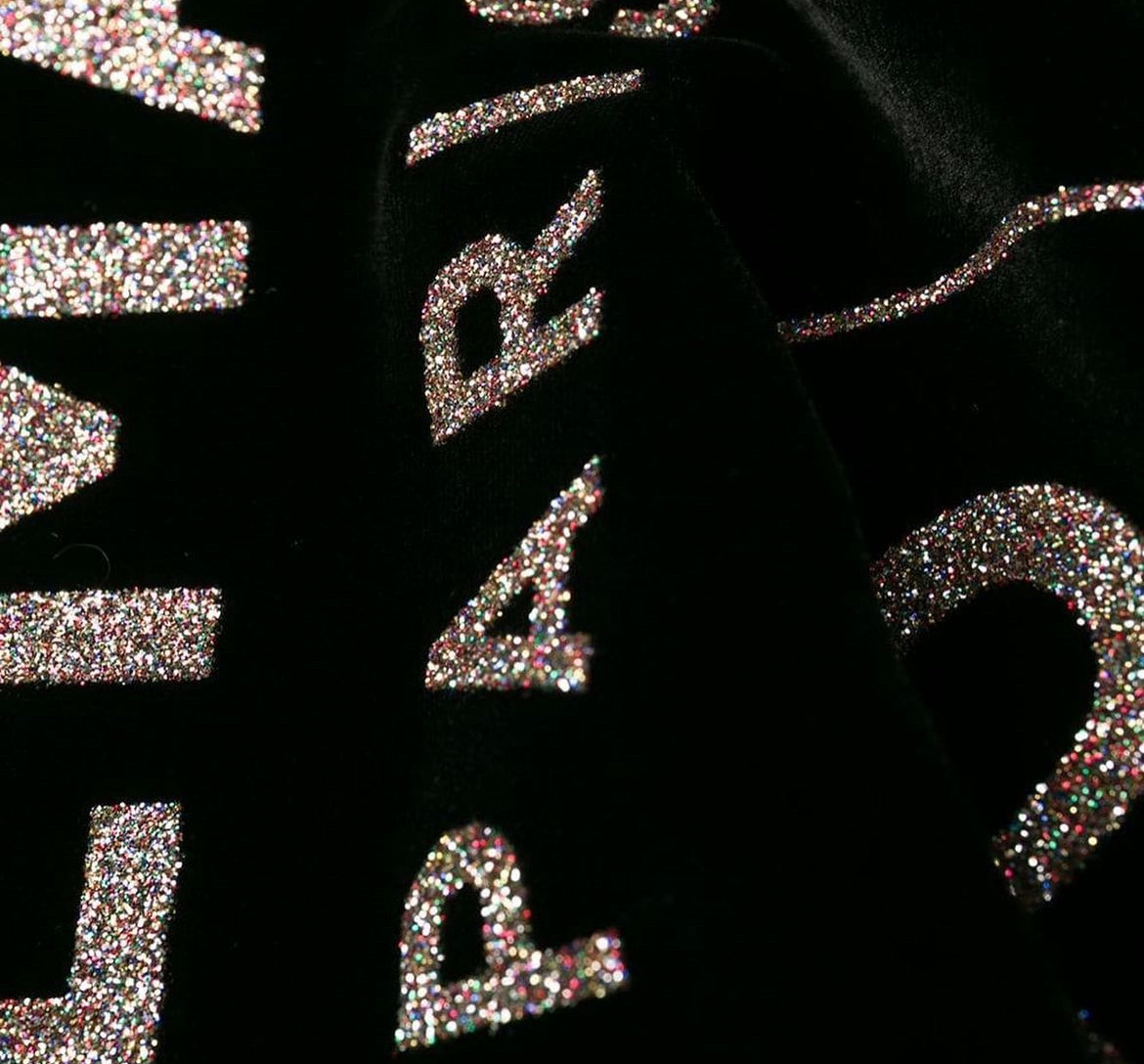 BALMAIN velvet glittered logo image indicator(5)