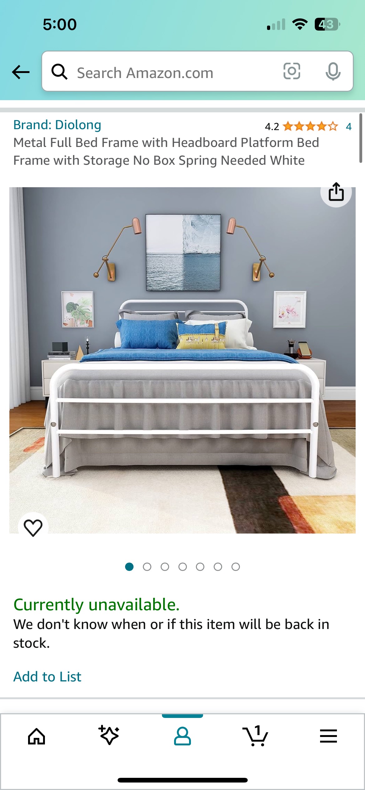 Bed and bedframe - photo 5