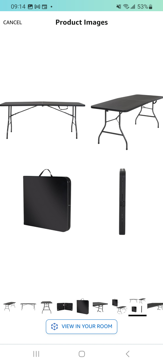 [MOVE OUT SALE] 6 ft foldable table with handle - photo 3