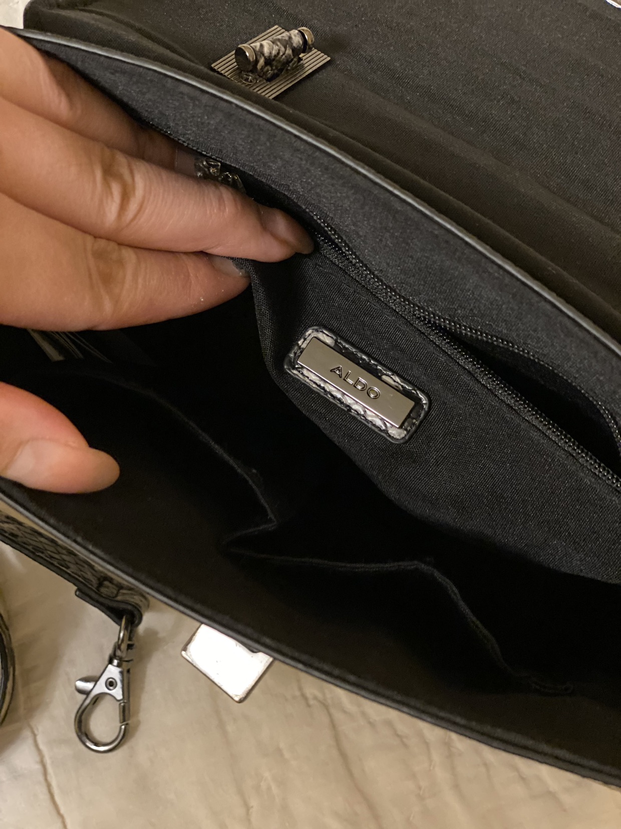 ALDO Snake Print Hand/Crossbody Bag image indicator(5)