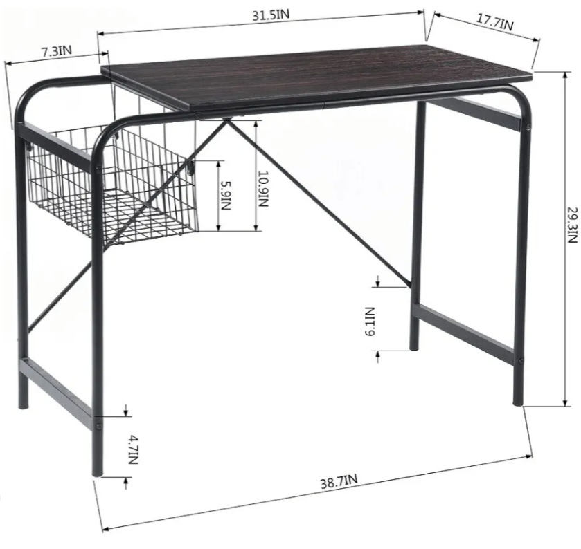 [MOVE OUT SALE] Office/Study table with storage basket - photo 3