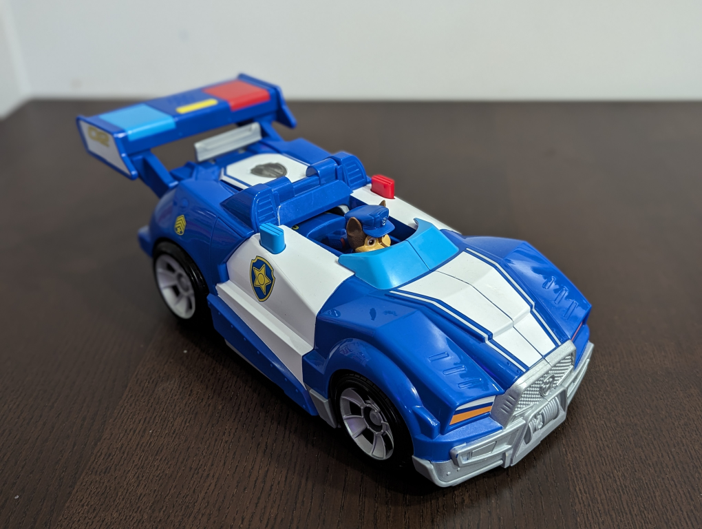 Paw Patrol, Chase 2-in-1 Transforming Car with chase figure. thumbnail