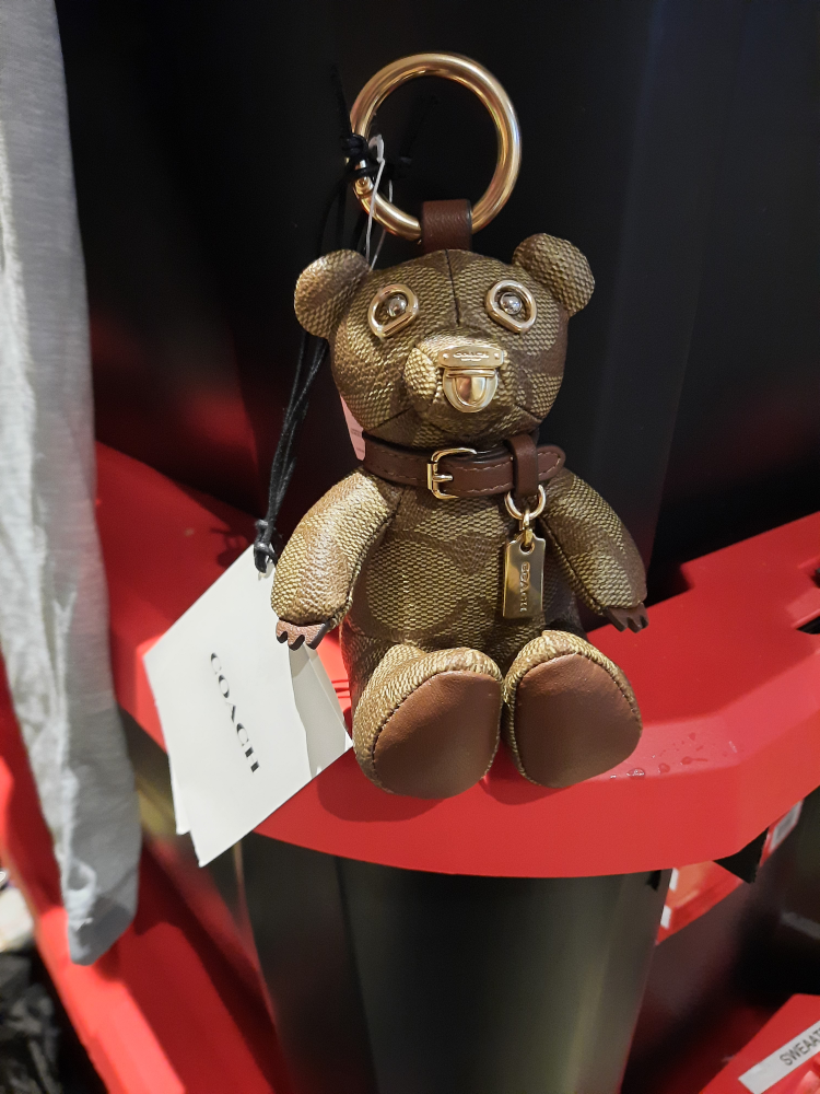 NWT authentic coach collectible bear keyfob image indicator(3)