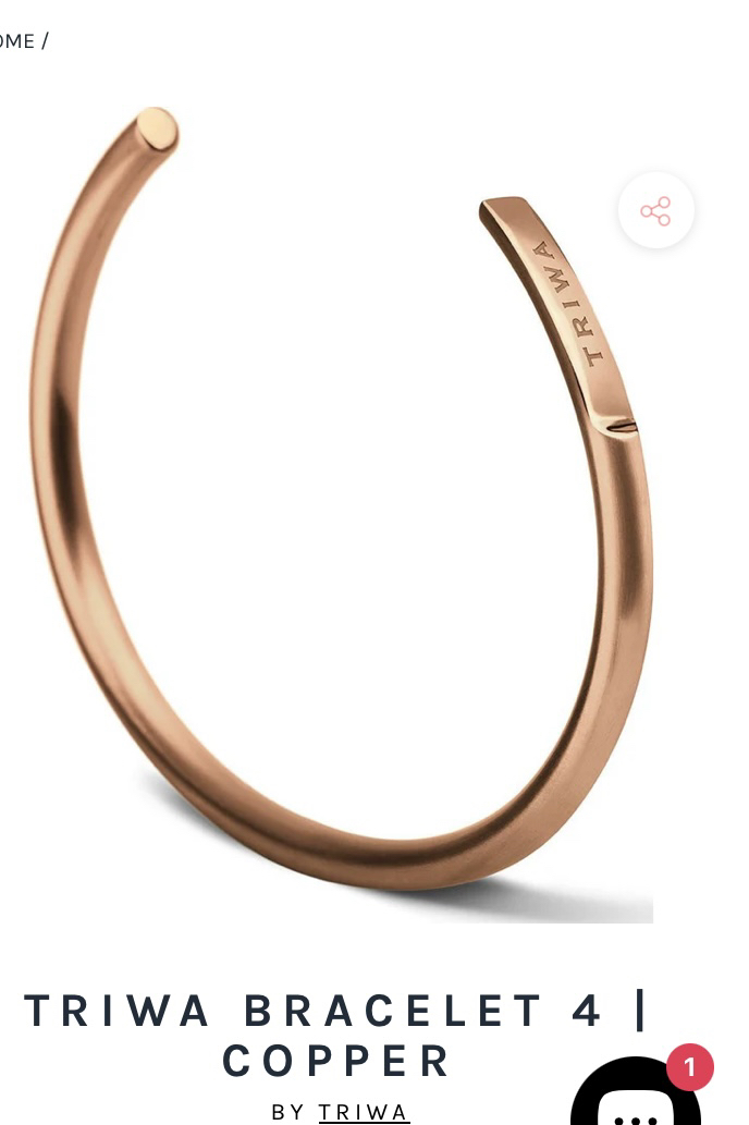 Copper bracelet Triwa image indicator(4)