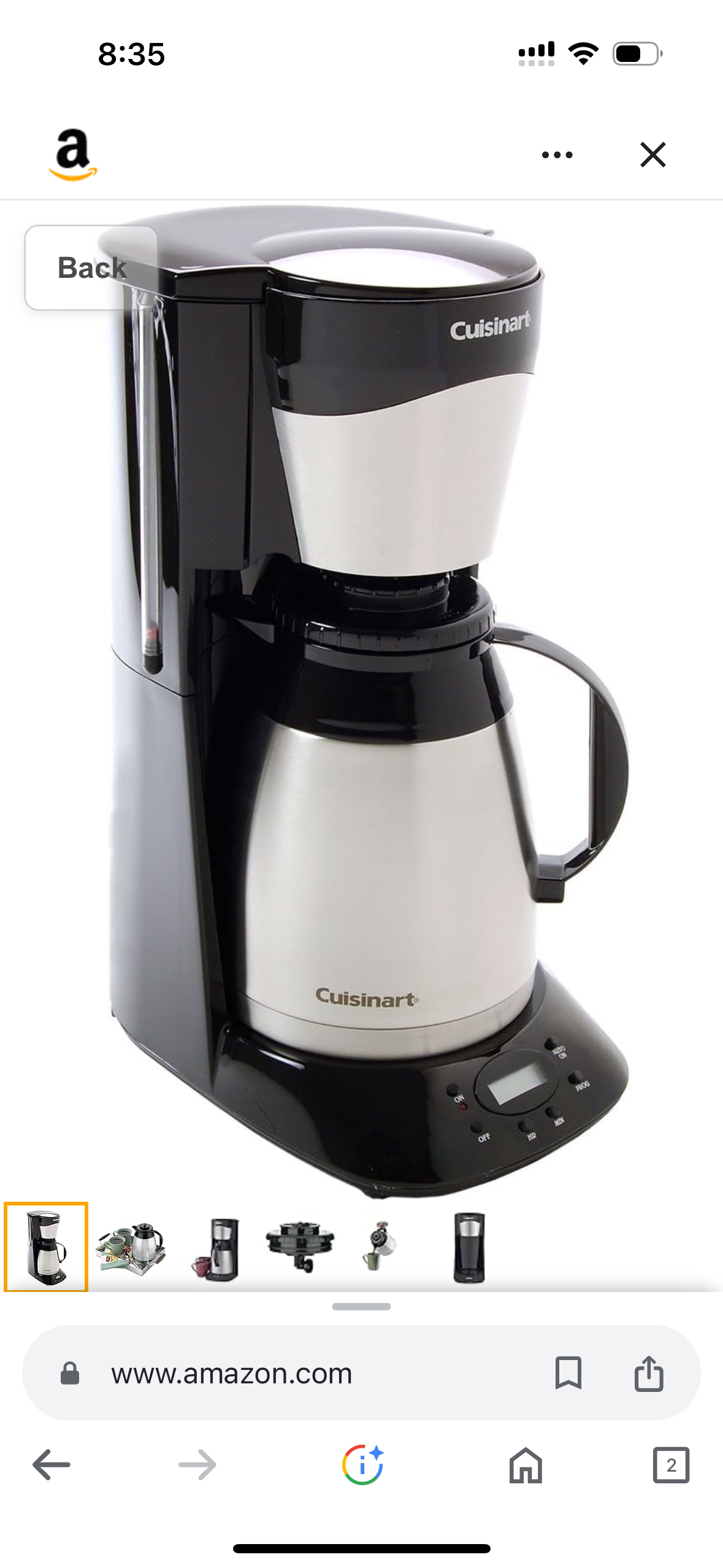 Cuisinart Stainless Programmable Thermal Coffee Brewer thumbnail