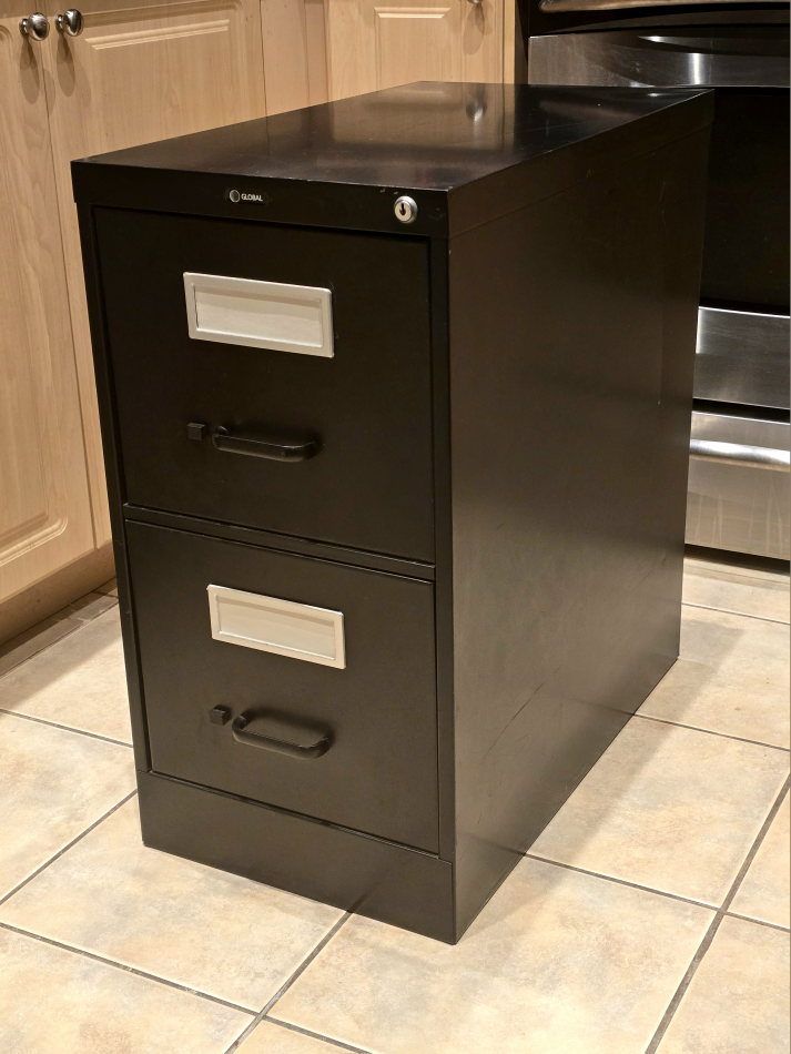 Steel File Cabinet, 2-Drawers, Black, Heavy-Duty 🥕 image indicator(2)