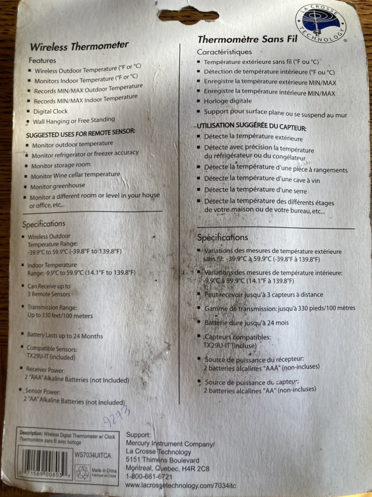 🥕La Crosse technology wireless thermometer image indicator(2)