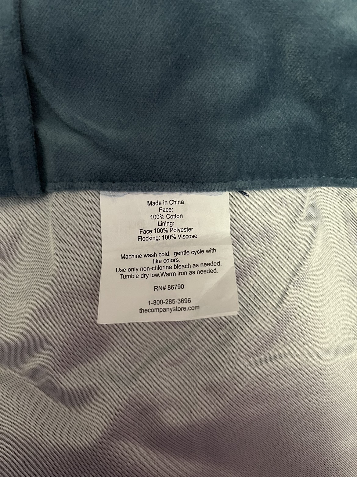 Blue-green soft velvet blackout curtain 50”x82” - photo 3