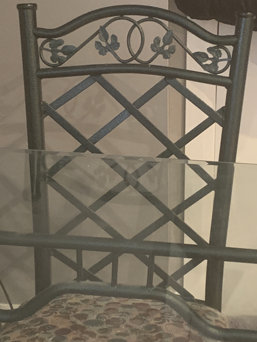 Glass top kitchen / dining table set for 4 - photo 2