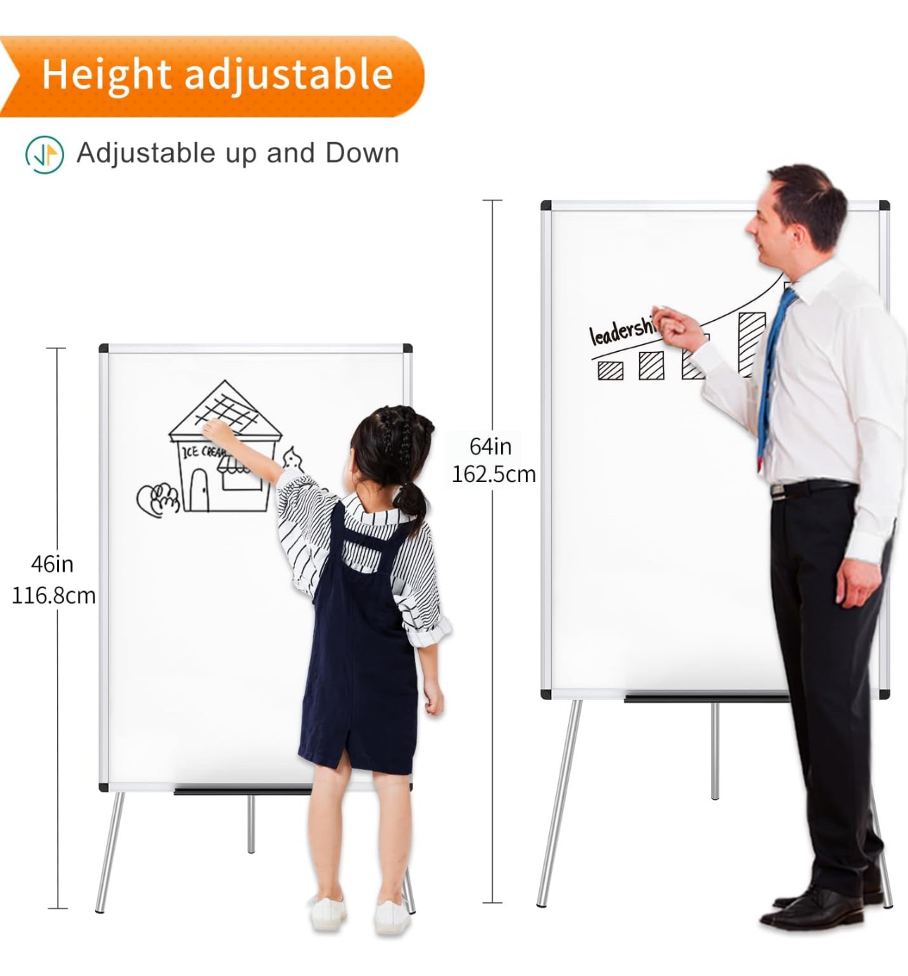 Easel Stand Tripod Magnetic Whiteboard