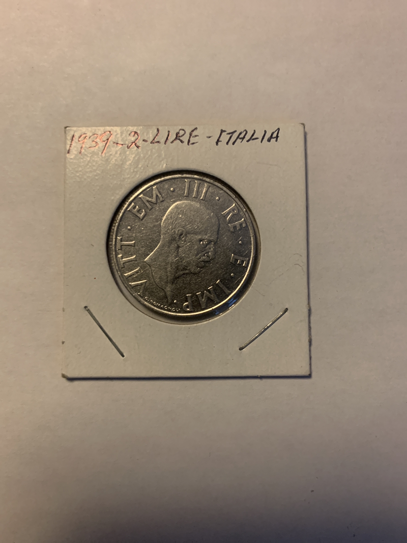 1939-R Italian 2 Lire