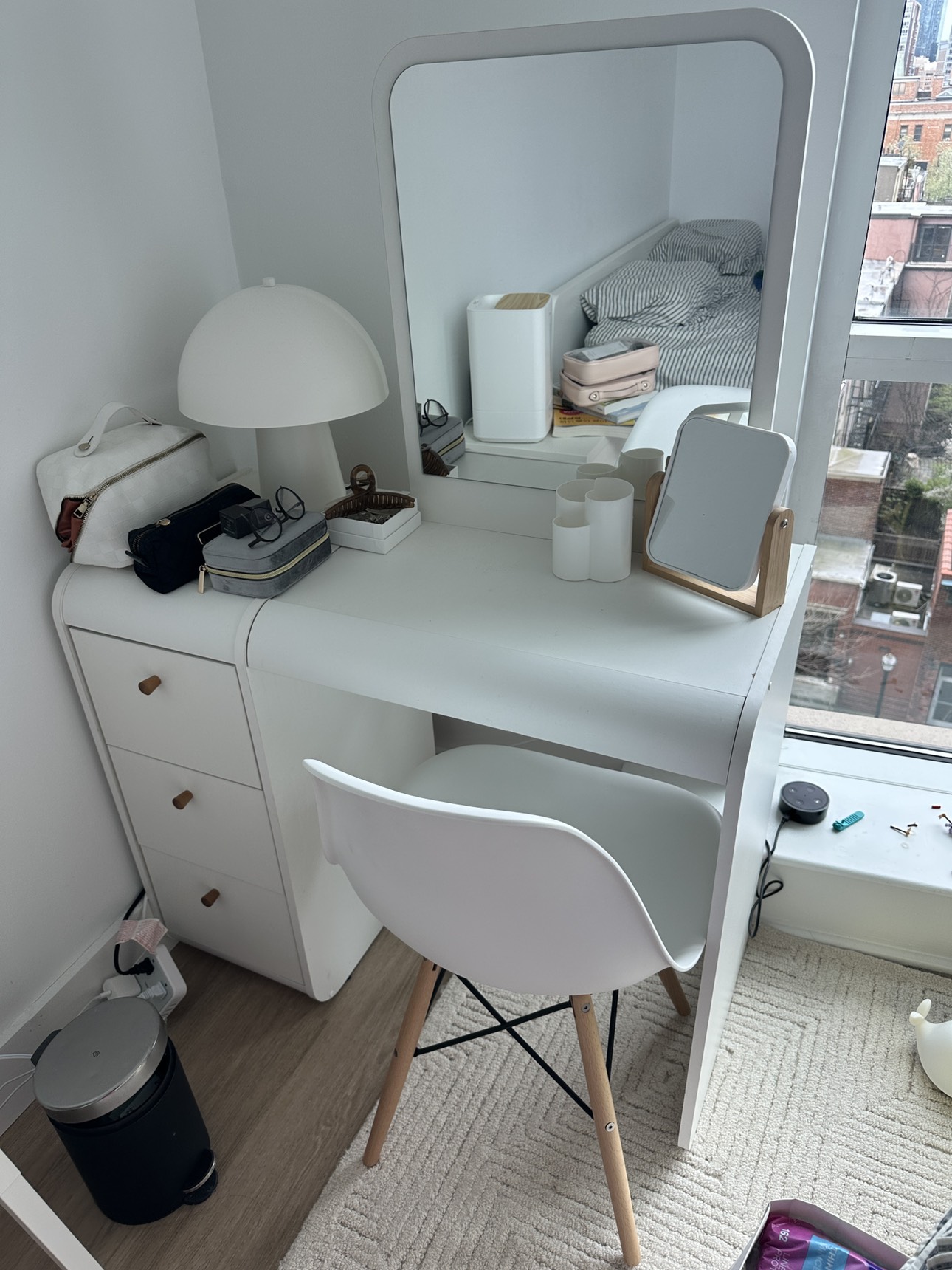 Makeup vanity + chair