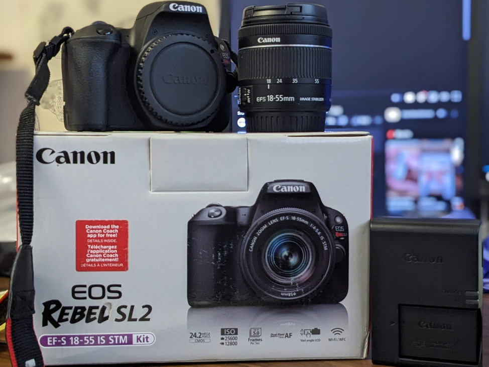 LNIB Canon Rebel SL2 DSLR + Lens + Accessories thumbnail