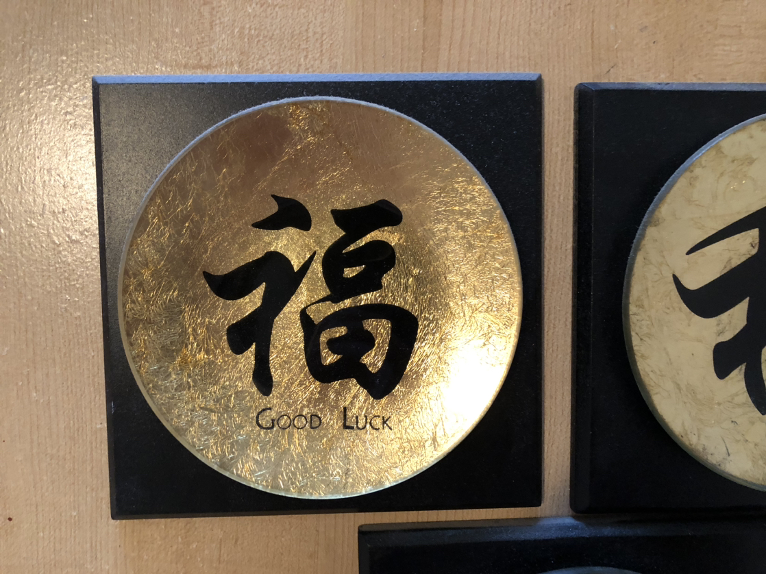 Set of 3 gold plate decor - photo 3
