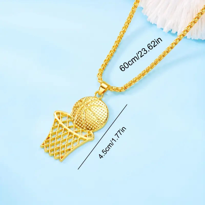 Men's Basketball Hoop Pendant Necklace - photo 2