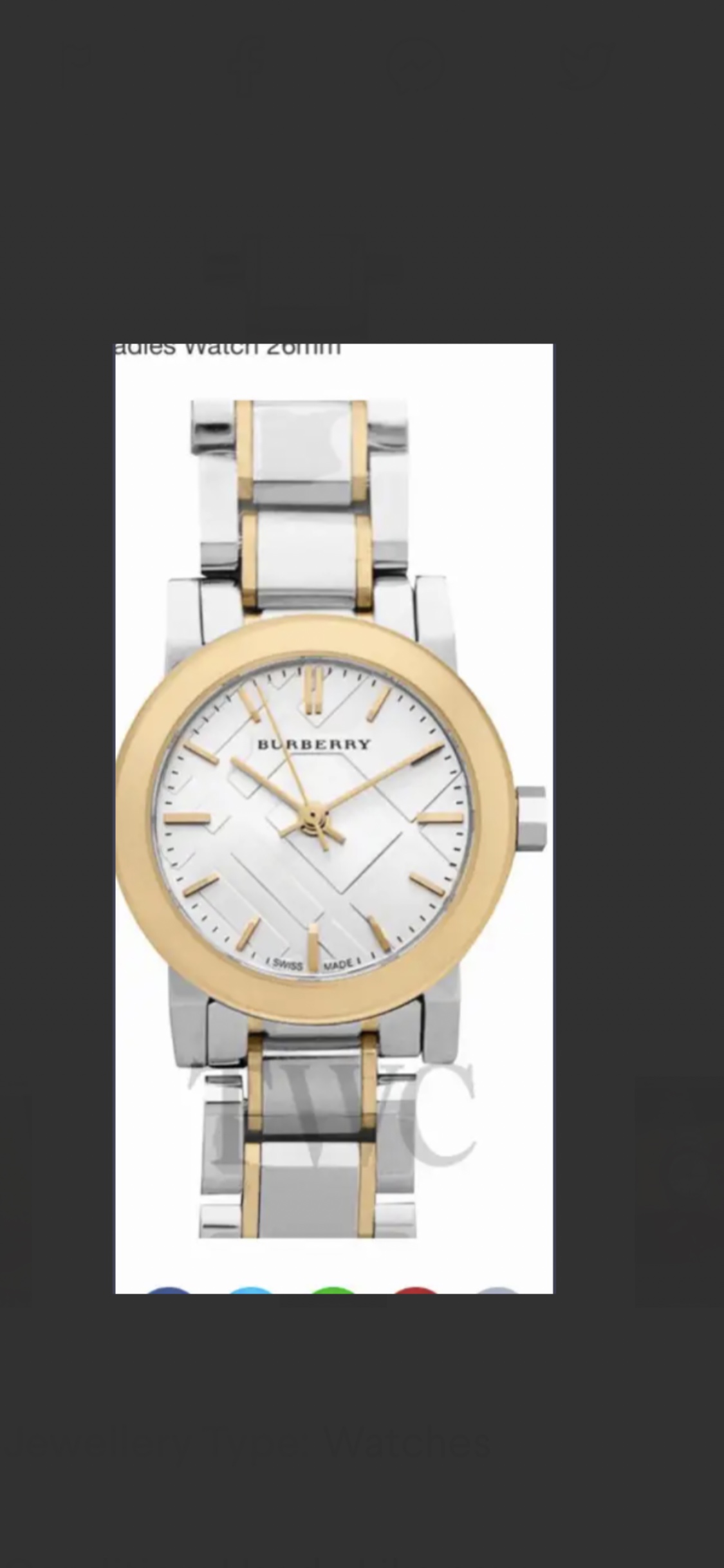 Burberry Two tone Watch