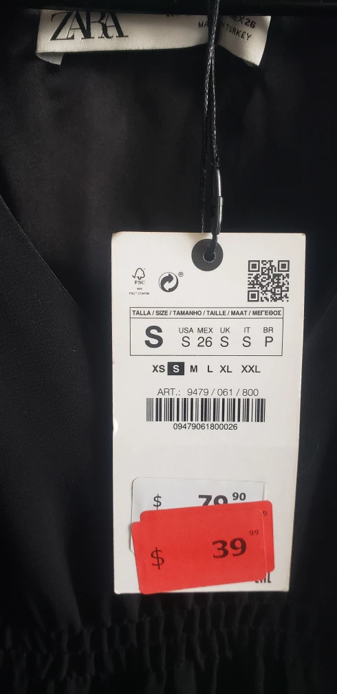 🪄New W Tags - Zara Black Mini Dress - photo 4