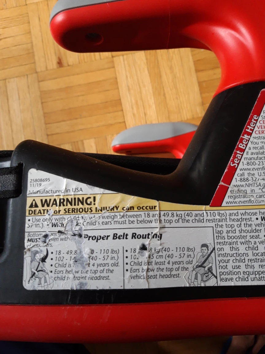 Evenflo Backless Booster Car Seat image indicator(4)