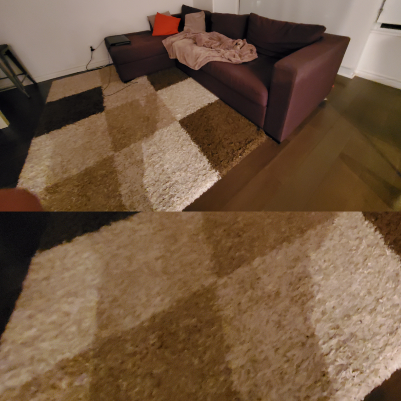 Sofa(2 pcs), queen bed frame, mattress, shag carpet - photo 2