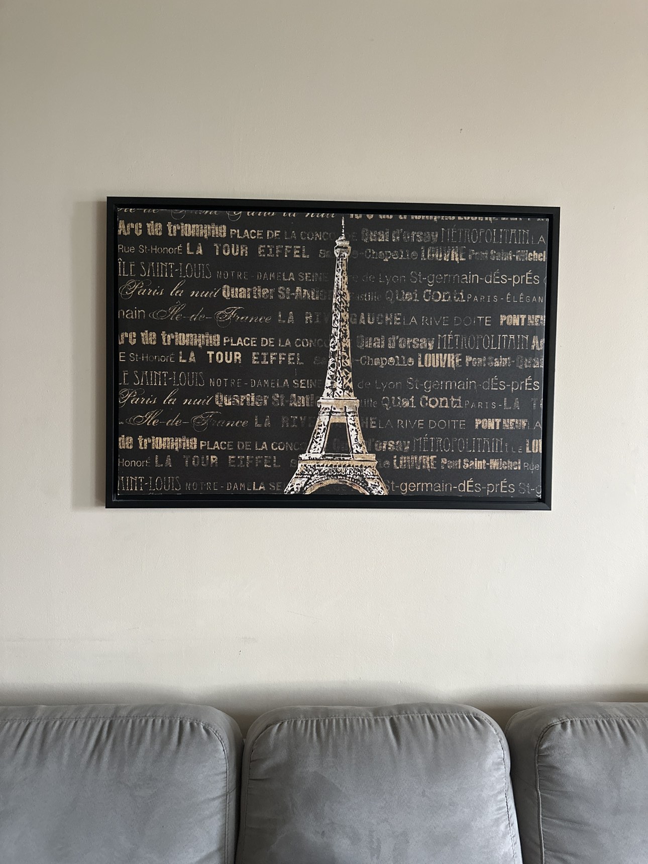Eiffel Tower canvas print with floating frame 🥕 thumbnail