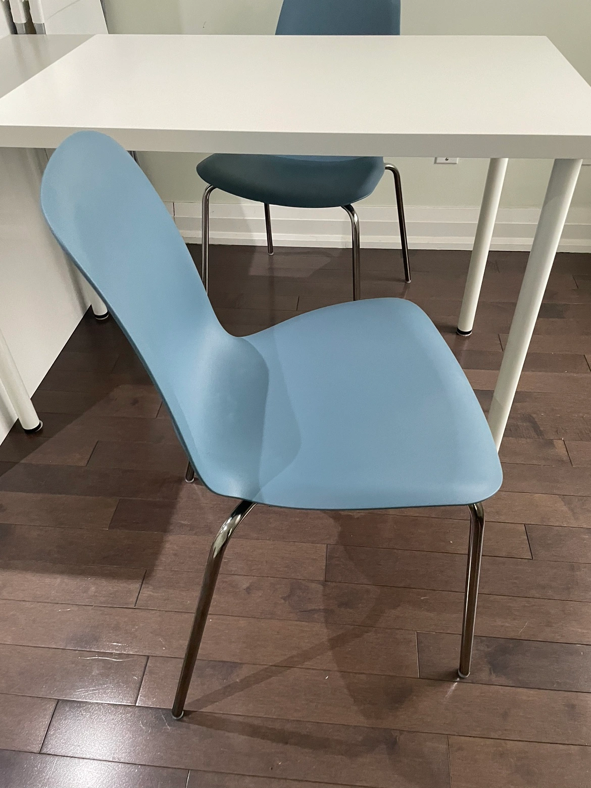 Dining Chairs Leifarne Blue LIDÅS Dining Chair, Blue/Sefast Chrome