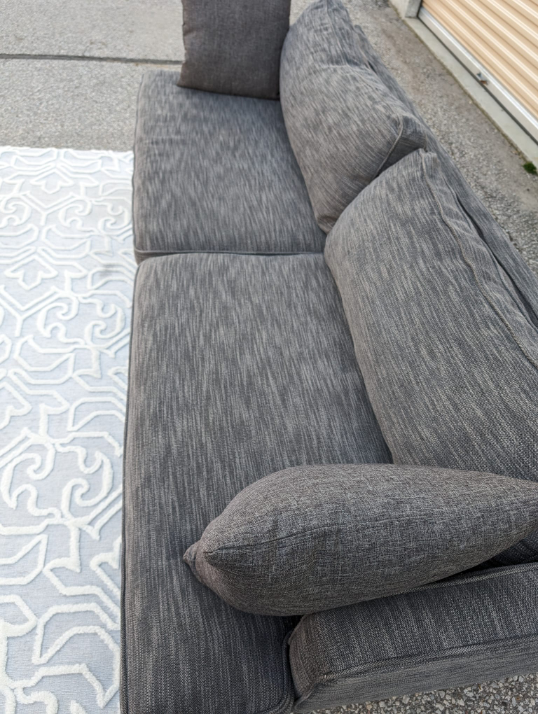 Free delivery -Grey Urban Barn Feather/Down Filled Couch/ Sofa - photo 3