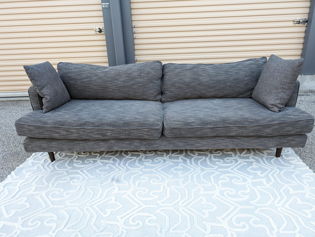 Free delivery -Grey Urban Barn Feather/Down Filled Couch/ Sofa - photo 5