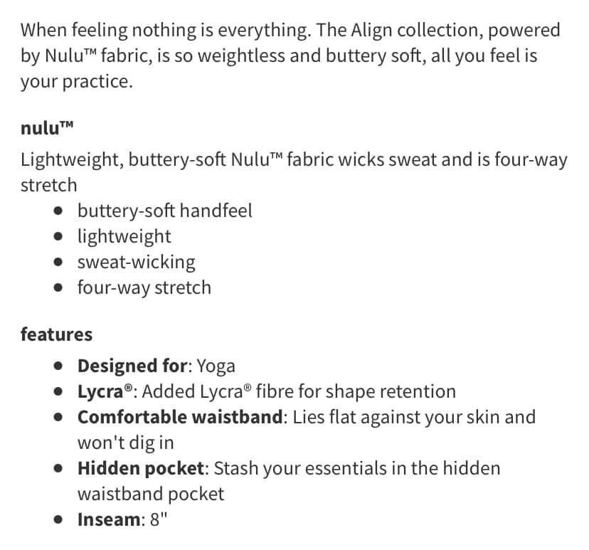 Plus Size Ladies lululemon Align Shorts - photo 3