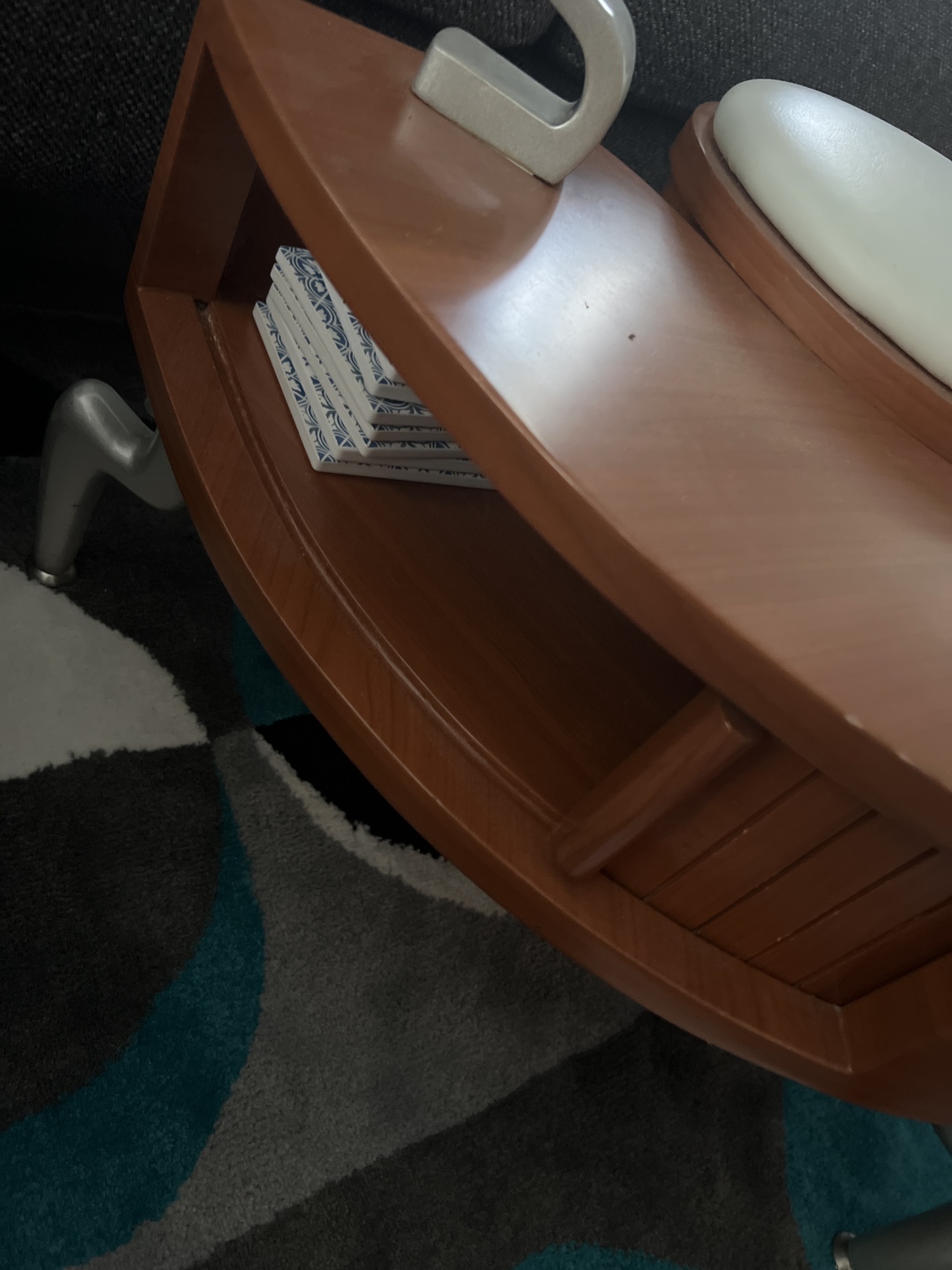 Glass top coffee table with storage - photo 2