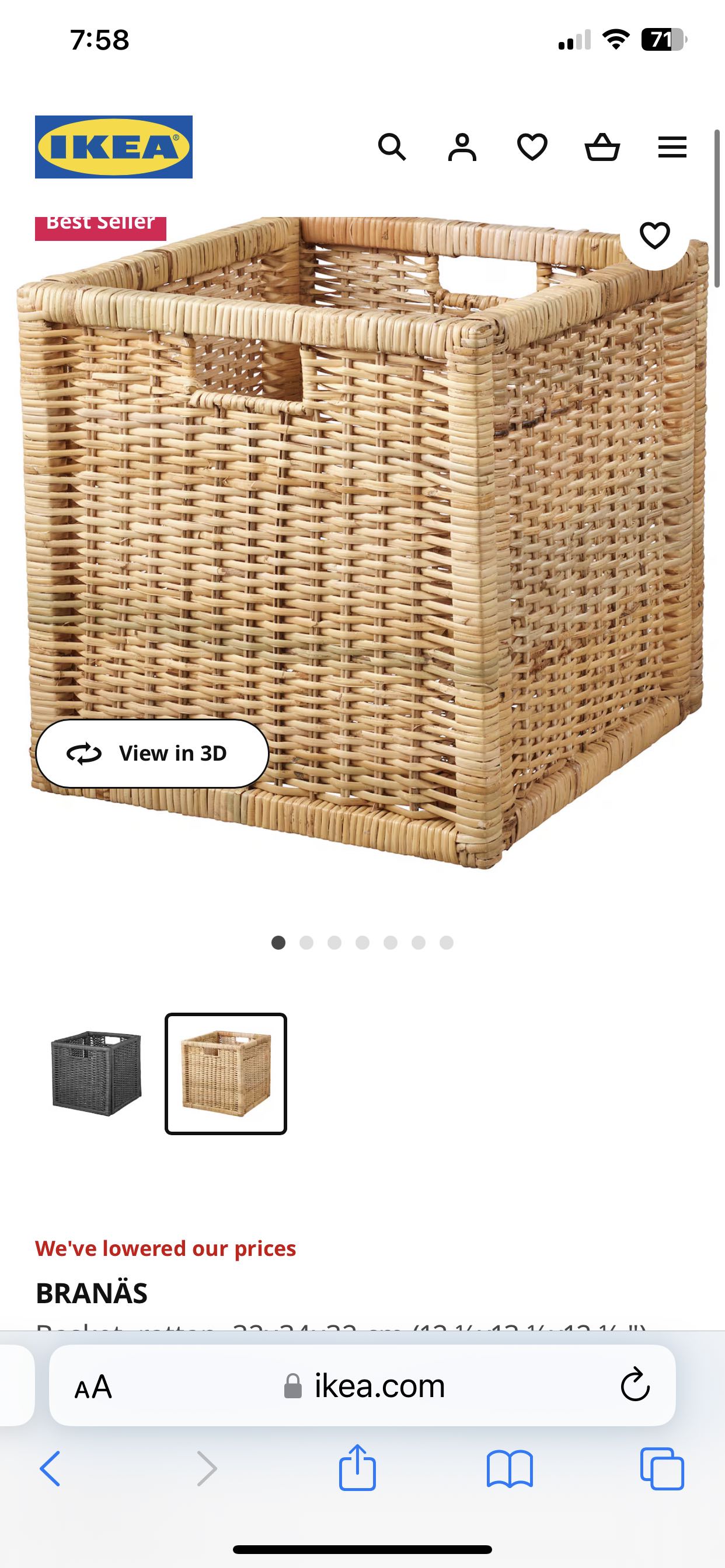 8 Wicker baskets