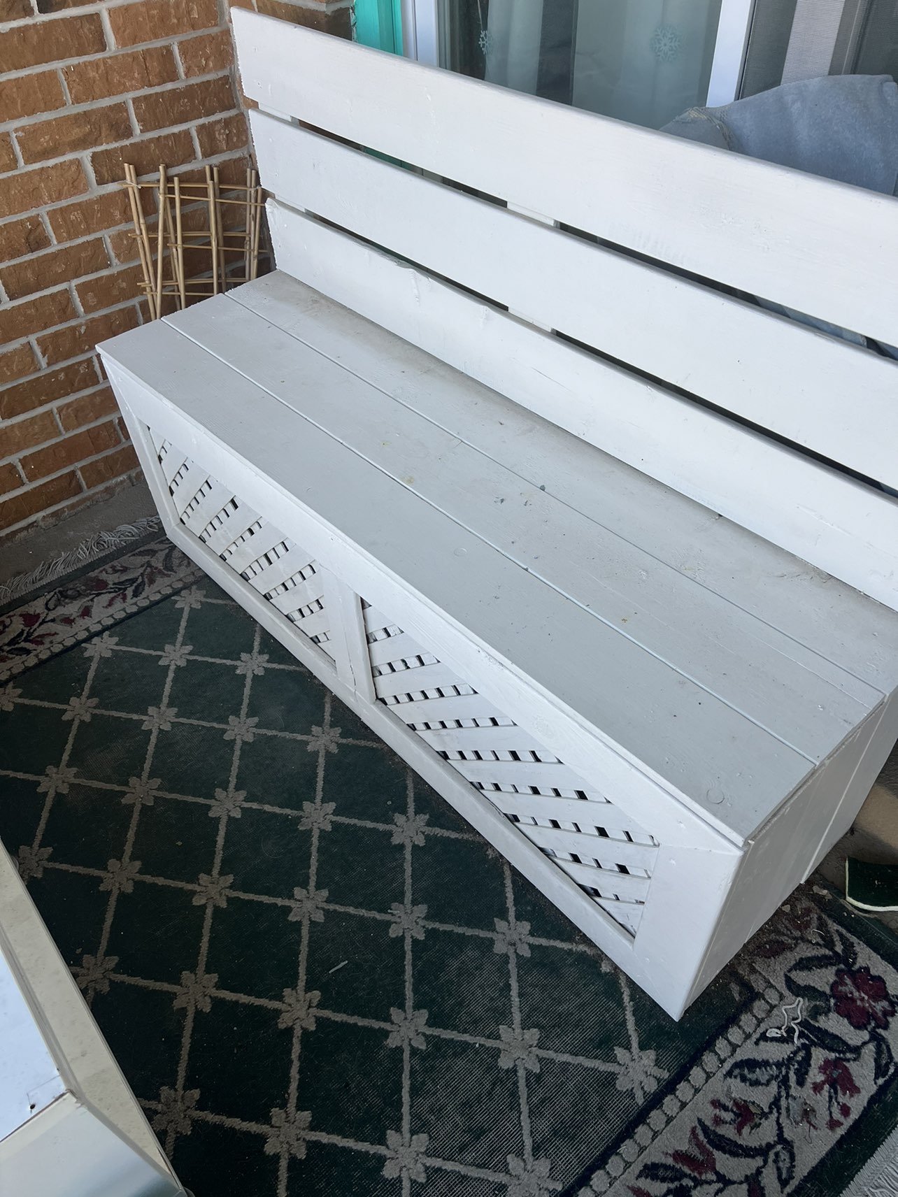 Solid wood bench one piece