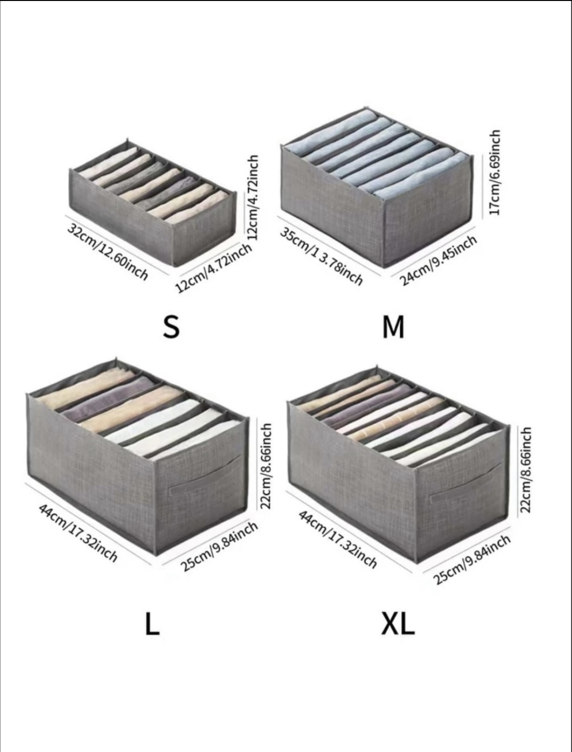 Brand New 1 pc Grid Foldable Clothes Storage Box for Home image indicator(3)