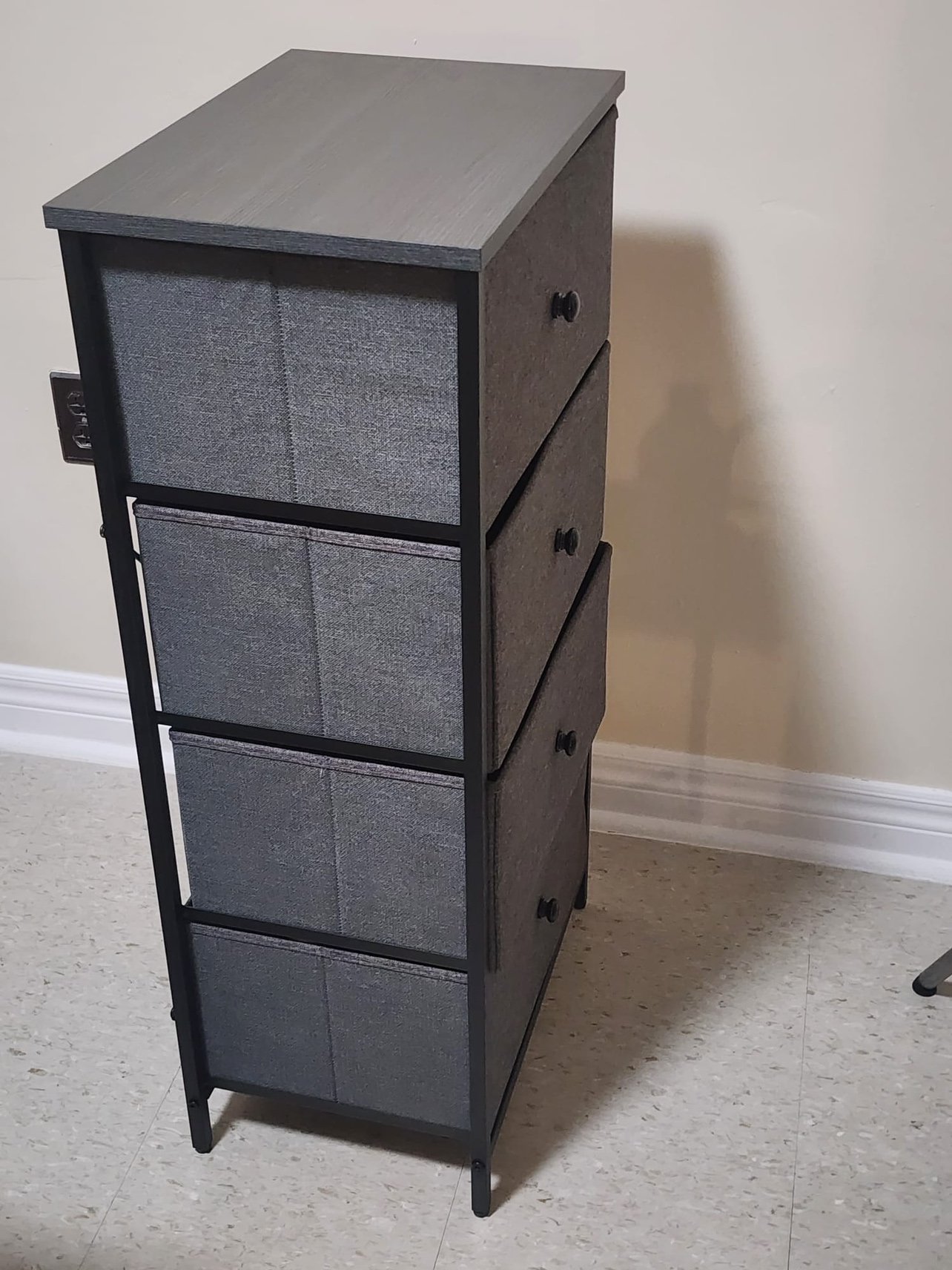 4-DRAWER BLACK FABRIC ORGANIZER - photo 2