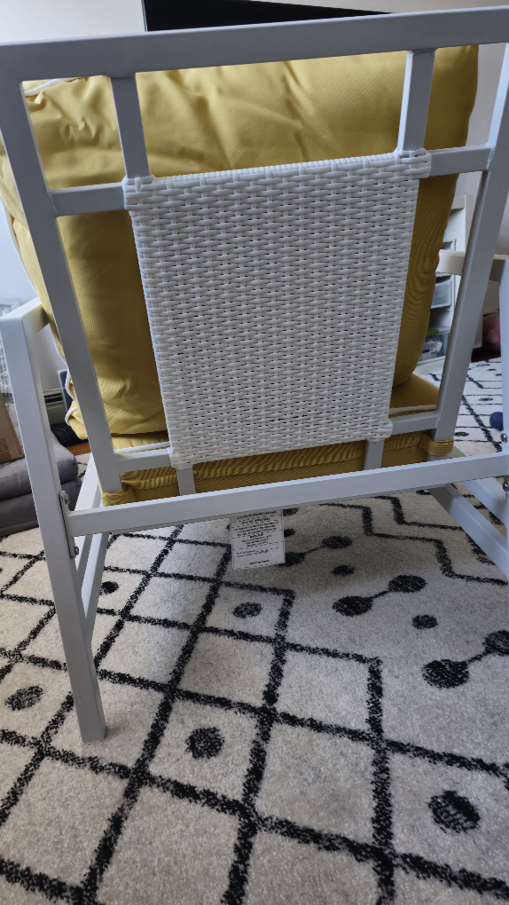 yellow 3 piece outdoor chair and table set - photo 3