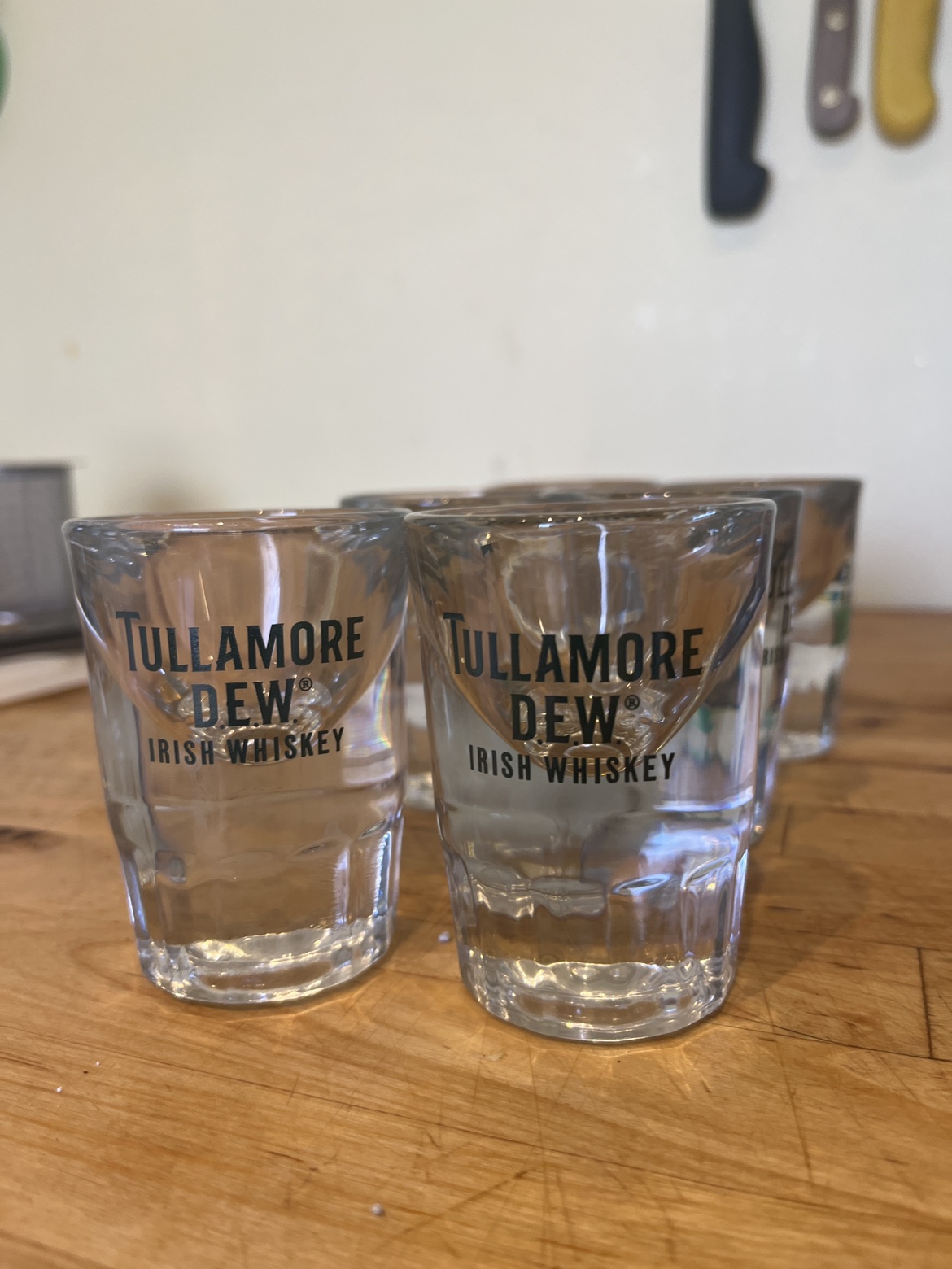 6 Tullamore Dew shot glasses #freecycle thumbnail