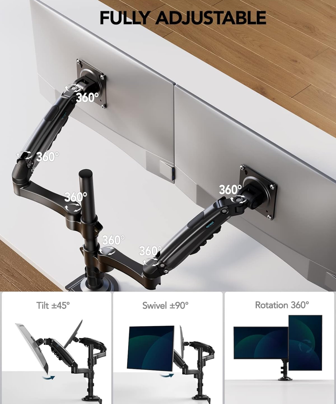 *NEW* 💻Dual Monitor Desk Mount 💻 - Fits up to 32” Monitors - photo 2