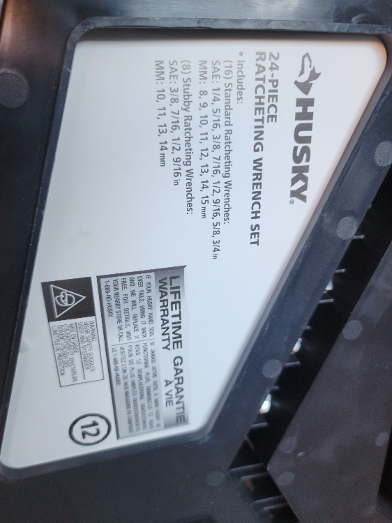 Husky Ratcheting 24 Piece Wrenches-FREE DELIVERY WITHIN THE GTA - photo 5