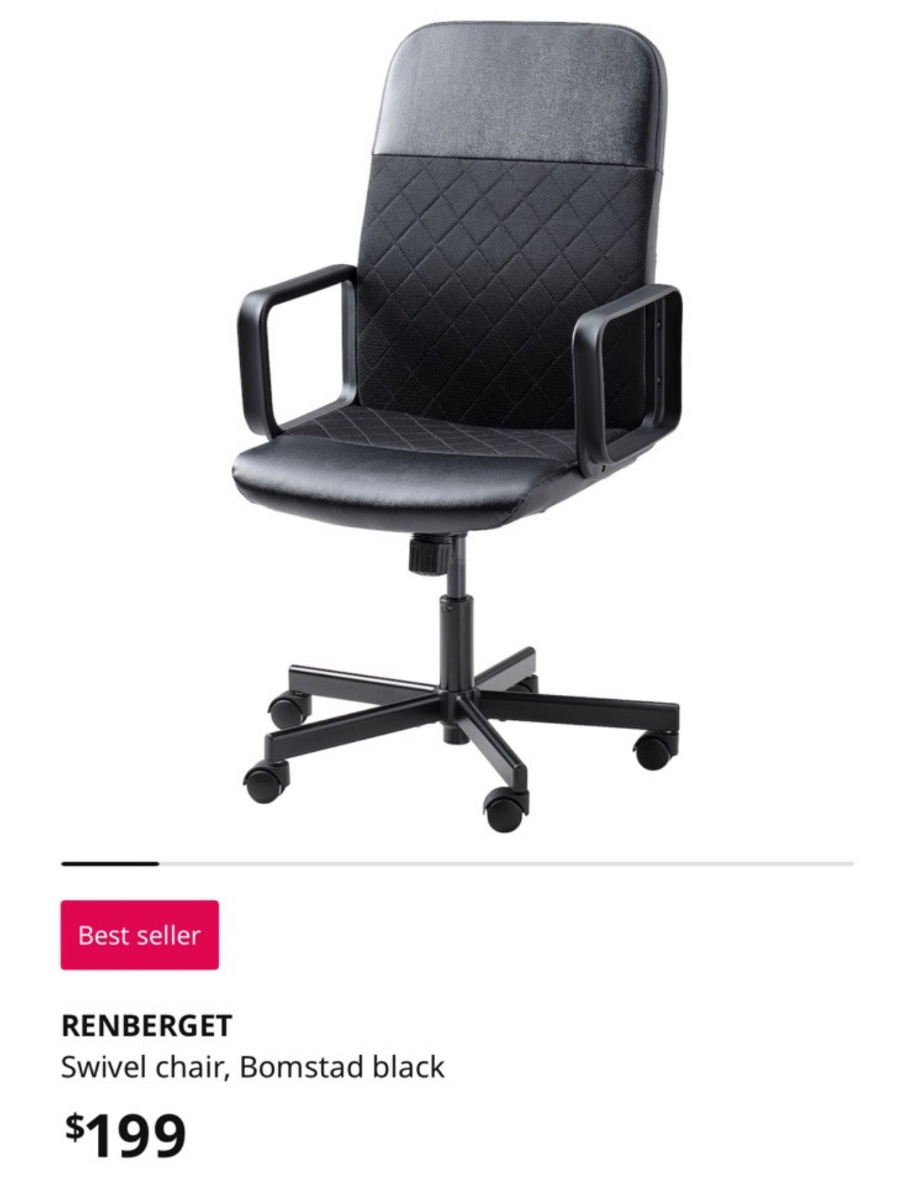 IKEA white desk & swivel chair - photo 2