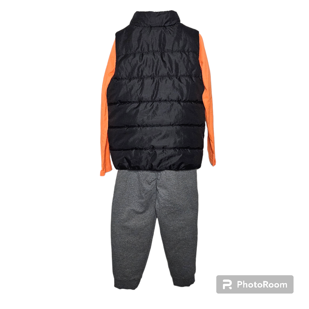 Puma 3 Piece Set W/ Long Slv, Joggers, Puffy Vest Sz 7 - photo 4