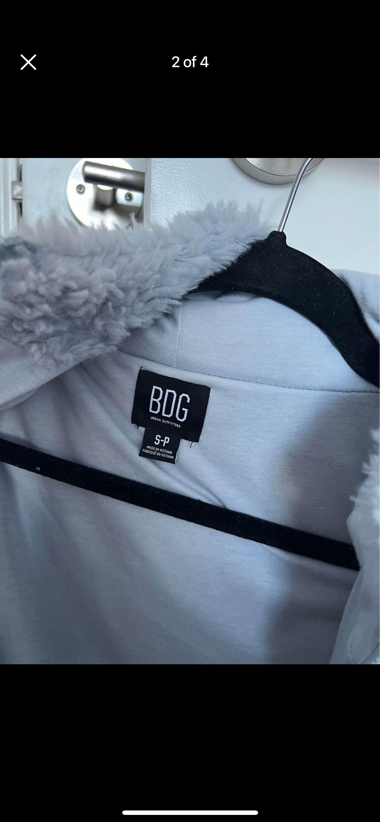 BDG cropped blue Hoodie -urban outfitters hoodie image indicator(2)