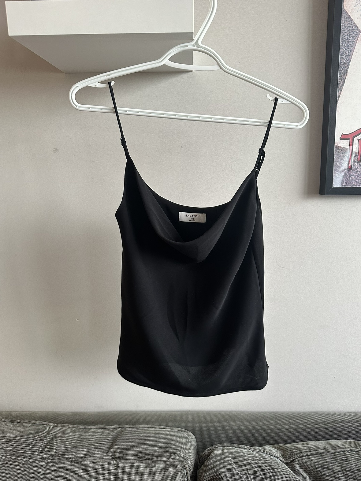 Babaton Black Cowl neck Blouse - XXS