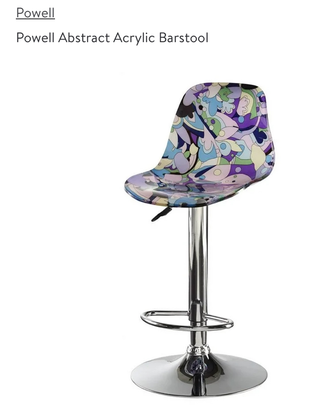 🥕Powell Jolene Abstract Barstool🥕