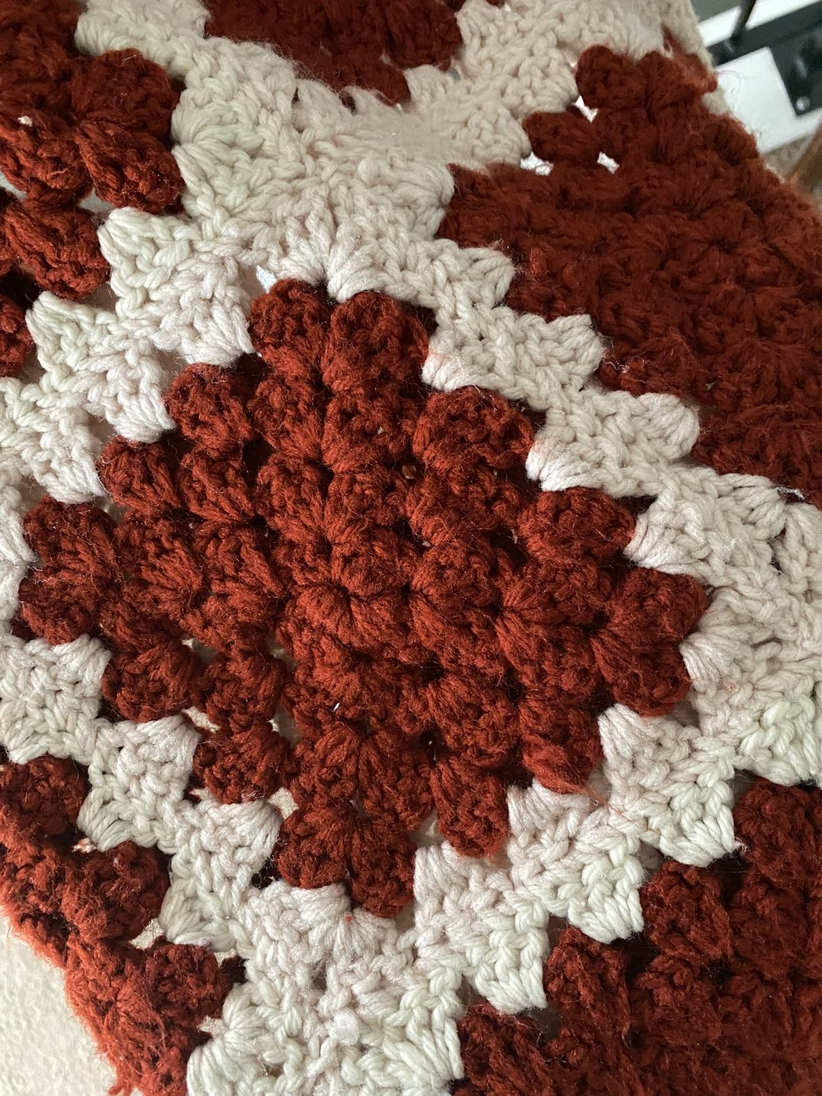 Red vintage afghan - photo 2