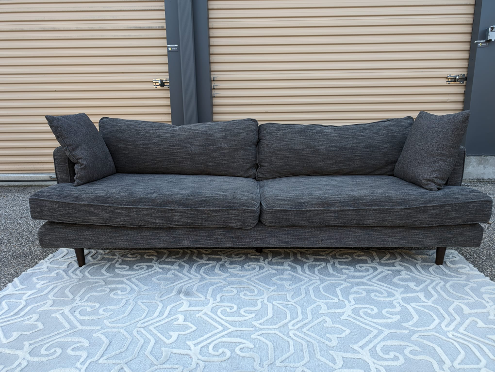 Free delivery -Grey Urban Barn Feather/Down Filled Couch/ Sofa
