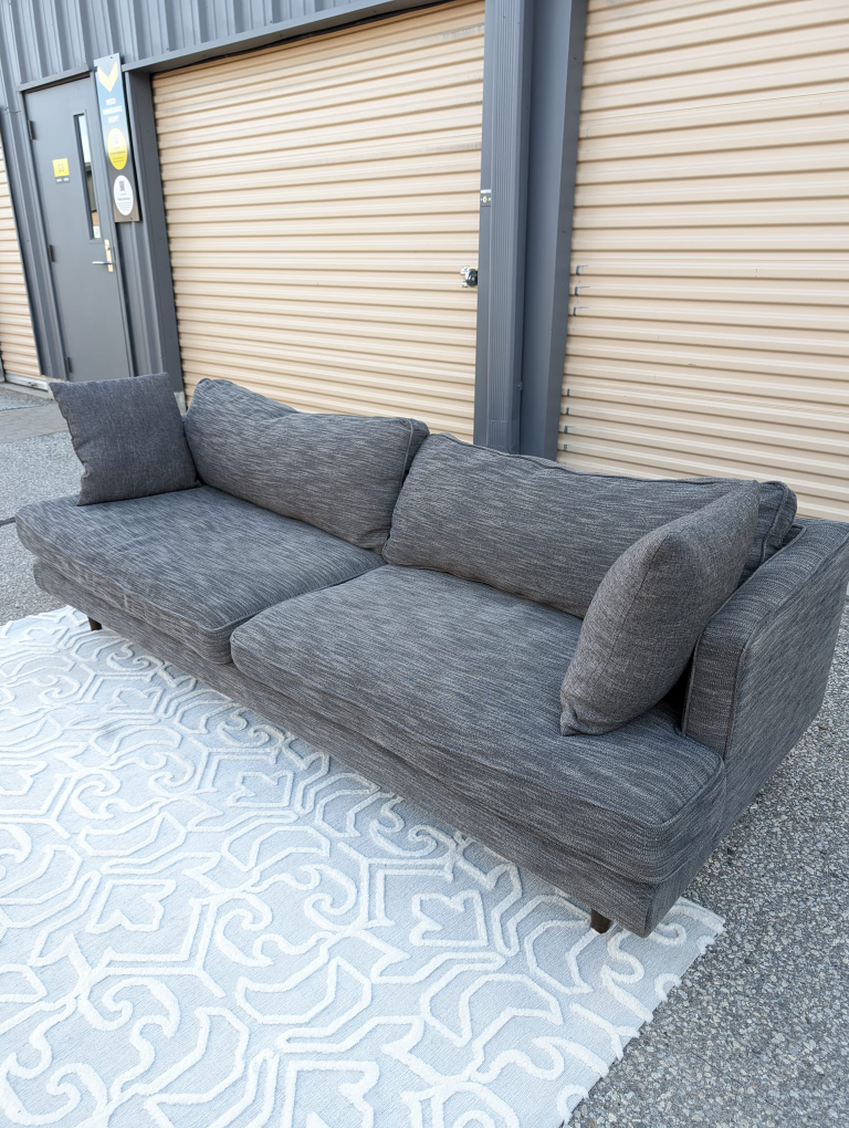 Free delivery -Grey Urban Barn Feather/Down Filled Couch/ Sofa - photo 4