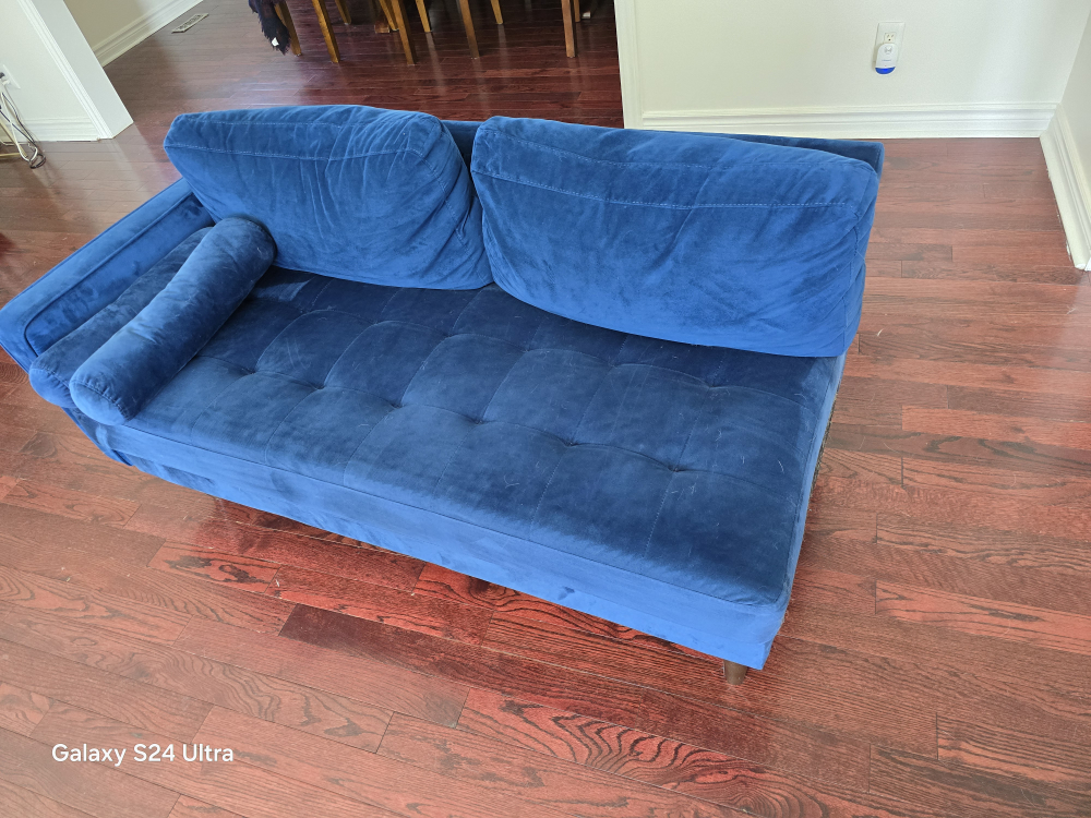 Blue 2 seater couch. - photo 2